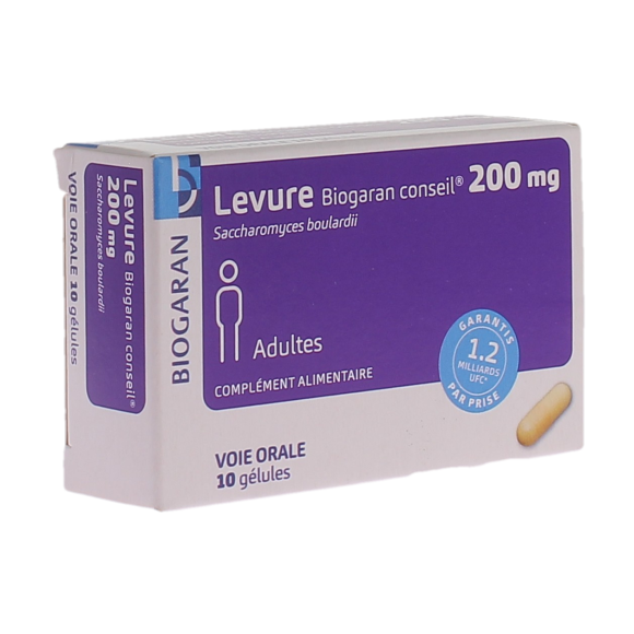 Hefe 200mg Erwachsene Biogaran - Packung mit 10 Kapseln