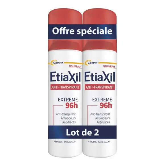 Extrem antitranspirant 96h Etiaxil - 2er Pack mit 150ml Sprays