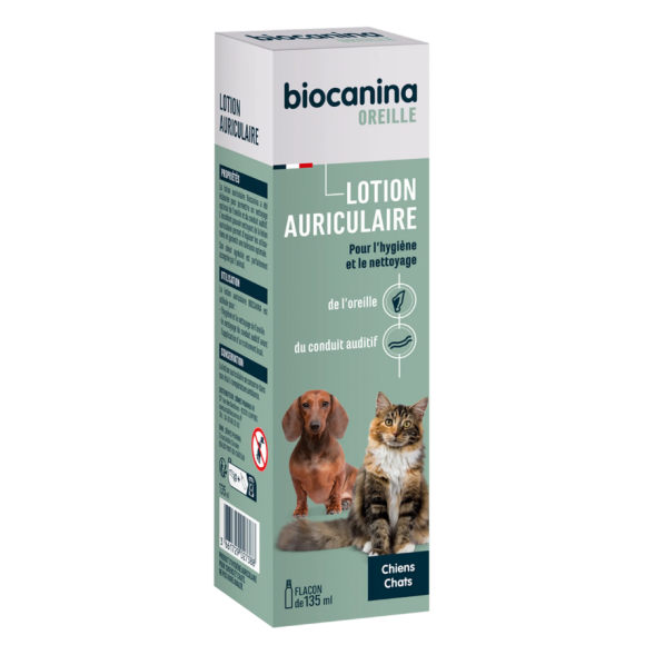 Ohrentropfen für Hunde und Katzen Biocanina - Flasche mit 135 ml