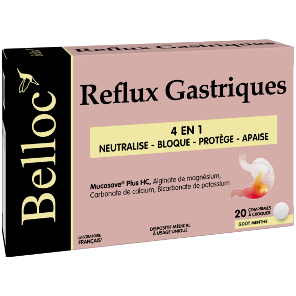Gastroösophagealer Reflux Belloc - Packung mit 20 Kautabletten
