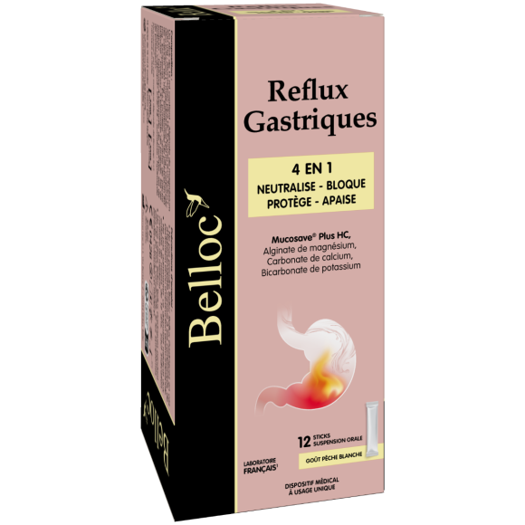 Reflux gastriques Belloc - Packung mit 12 Sticks