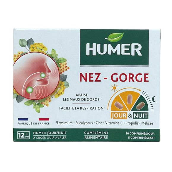 Humer Tag und Nacht Nase Hals - Packung mit 15 Tabletten