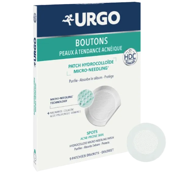 Hydrocolloid-Patch Mikronadelung Pickel Urgo - Schachtel mit 9 Patches