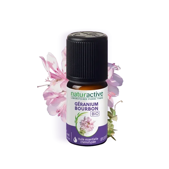 Bio Geranium Bourbon ätherisches Öl Naturactive - Flasche mit 5 ml