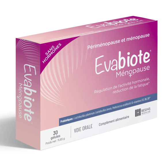 Evabiote Menopause ohne Hormone Besins Healthcare - Packung mit 30 Kapseln