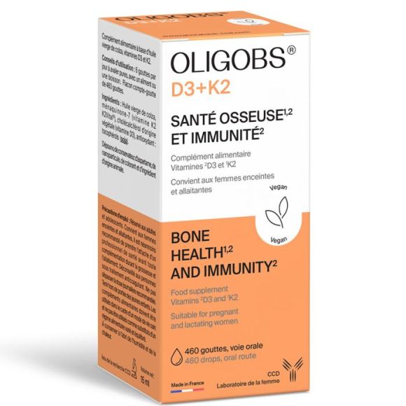 Oligobs D3+K2 Ccd - Tropfenflasche mit 460 Tropfen