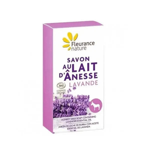 Seife mit Eselsmilch Lavendel Fleurance Nature - Stück von 100g
