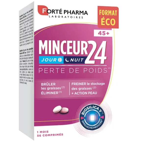 Minceur 24 fort 45+ Gewichtsverlust Forté Pharma - 2 Schachteln mit 28 Tabletten