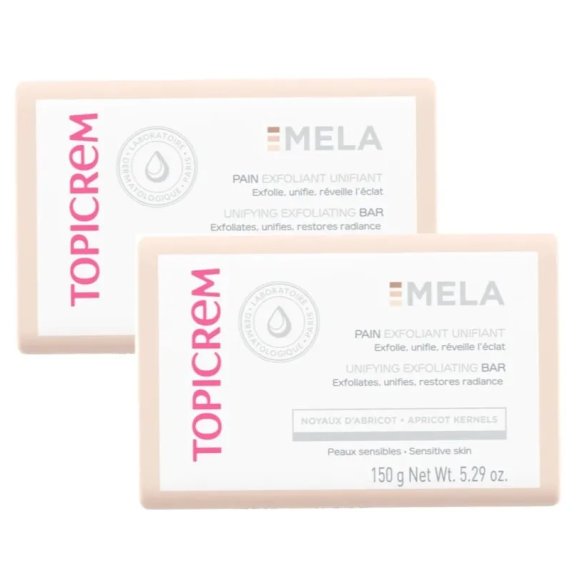 Mela Peeling-Seife von Topicrem - 2er-Pack à 150 g