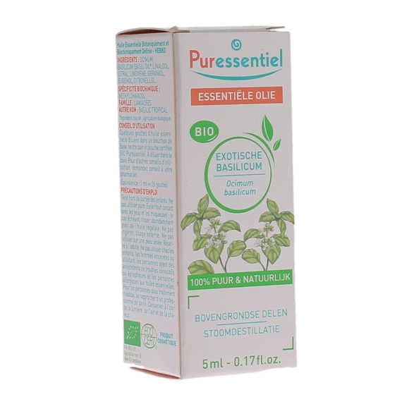 Bio-Basilikum ätherisches Öl Puressentiel - Flasche mit 5 ml
