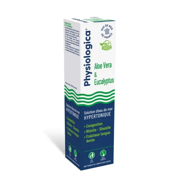 Physiologica hypertonische Meerwasserlösung Aloe Vera & Eukalyptus Gifrer - Spray mit 120 ml