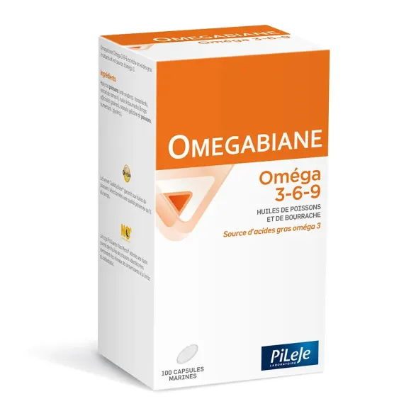 Omegabiane Omega 3-6-9 Pileje - Packung mit 100 Kapseln