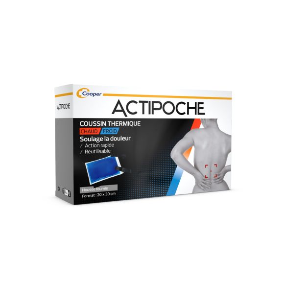 Actipoche Kissen große Ausführung 20x30 cm wiederverwendbar für Wärme und Kälte - 1 Tasche