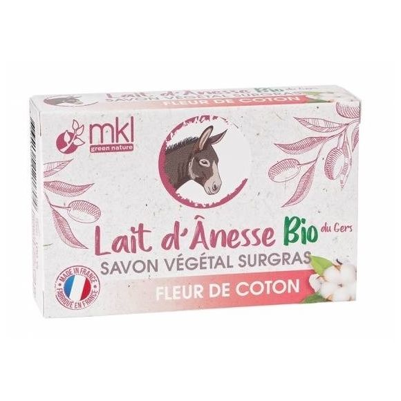 Pflanzenölseife mit Bio-Eselmilch Fleur de Coton MKL Green Nature - 100g Stück