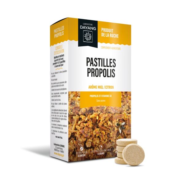Propolisbonbons mit Honig-Zitronen-Geschmack Dayang - Packung mit 20 Lutschpastillen