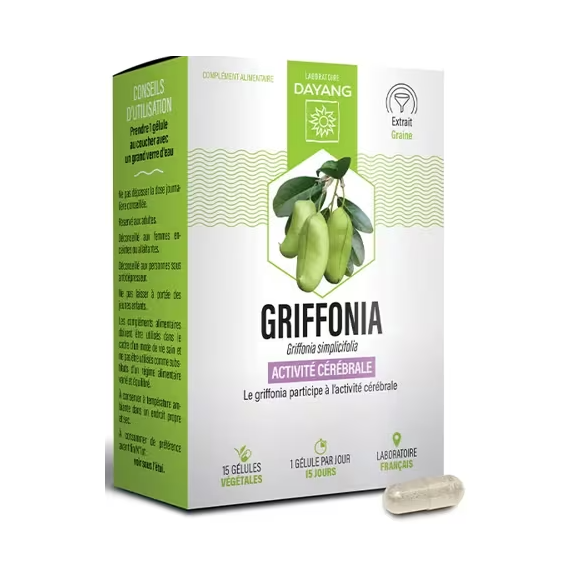 Griffonia Gehirnaktivität Dayang - Packung mit 15 Kapseln