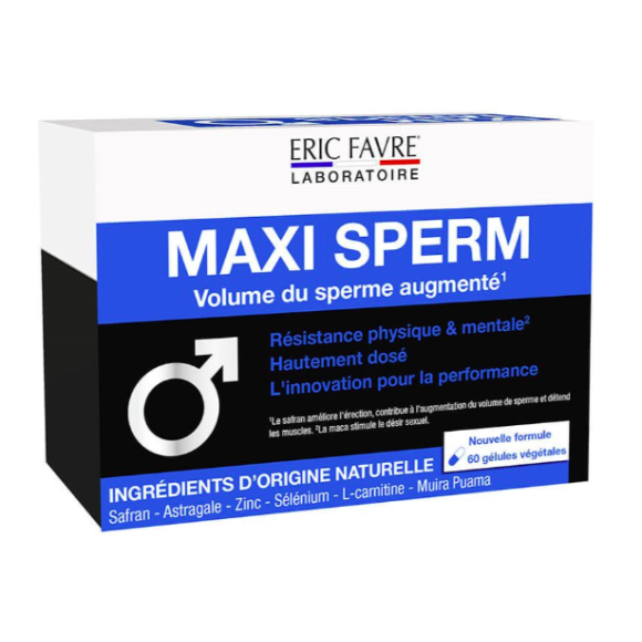 Maxi Sperm Eric Favre - Packung mit 60 Kapseln