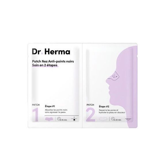 Anti-Mitesser-Pflaster für die Nase in 2 Schritten Dr. Herma - Packung mit 2 Pflastern (1 Behandlung)