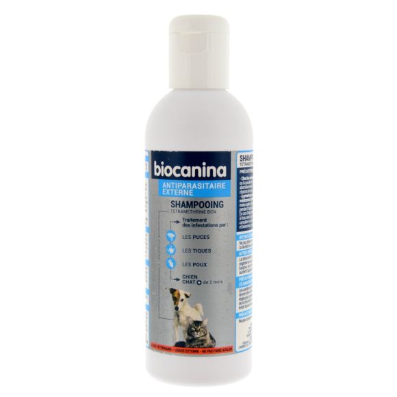 Antiparasitäres Shampoo für Hunde und Katzen Biocanina - Flasche mit 200 ml
