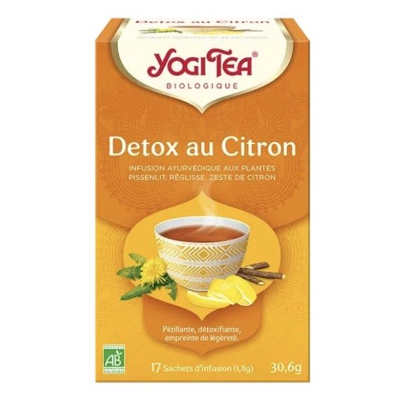 Detox Zitrone BIO Yogi Tea - Box mit 17 Beuteln