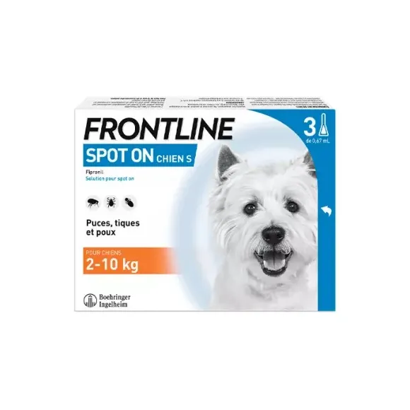 Frontline Spot One Hunde 2-10 kg - 3 Pipetten zu 0,67 ml