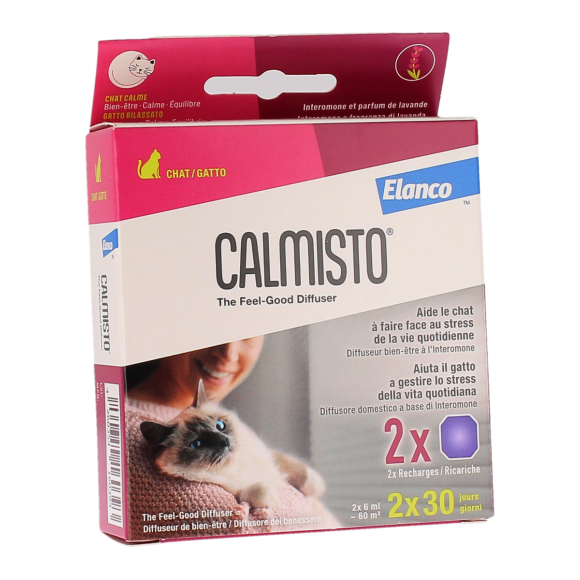 Calmisto Wohlfühldiffusor für Katzen Elanco - 2 Nachfüllungen à 6 ml