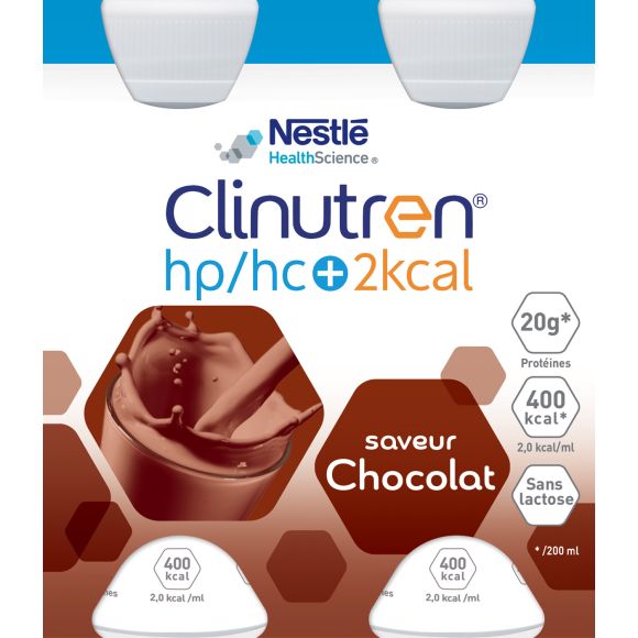 Clinutren HP/HC +2Kcal Schokoladengeschmack - 4 Flaschen à 200 ml