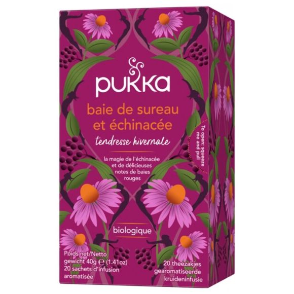Bio-Holunderbeeren- und Echinacea-Infusion Pukka - Schachtel mit 20 Beuteln