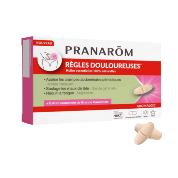 Aromalgic schmerzhafte Regeln Pranarom - Schachtel mit 15 Tabletten