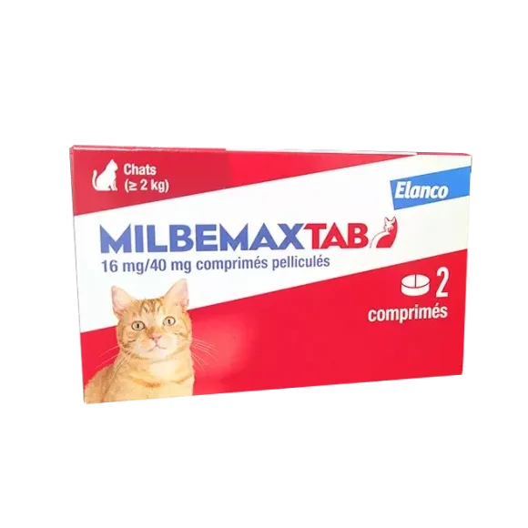 Milbemaxtab Tabletten für Katzen - Packung mit 2 Tabletten