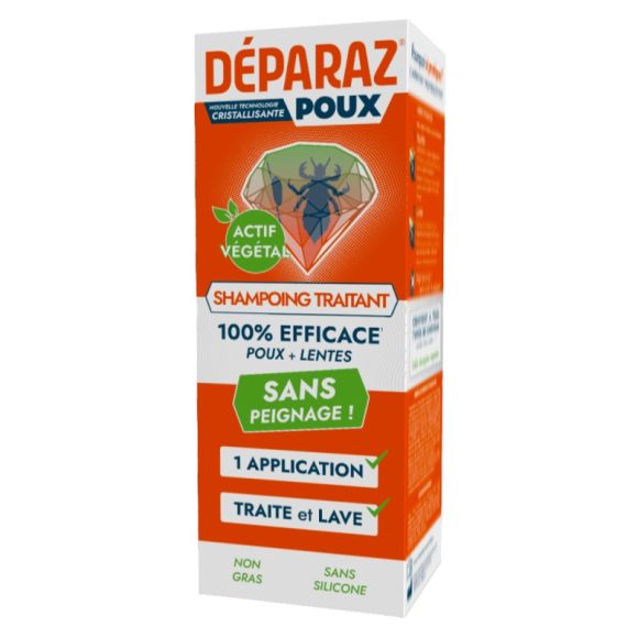 Déparaz Shampoo gegen Läuse + Nissen ohne Auskämmen - Flasche mit 150 ml