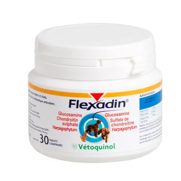 Flexadin Arthrose Hund und Katze Vetoquinol - Dose mit 30 Tabletten