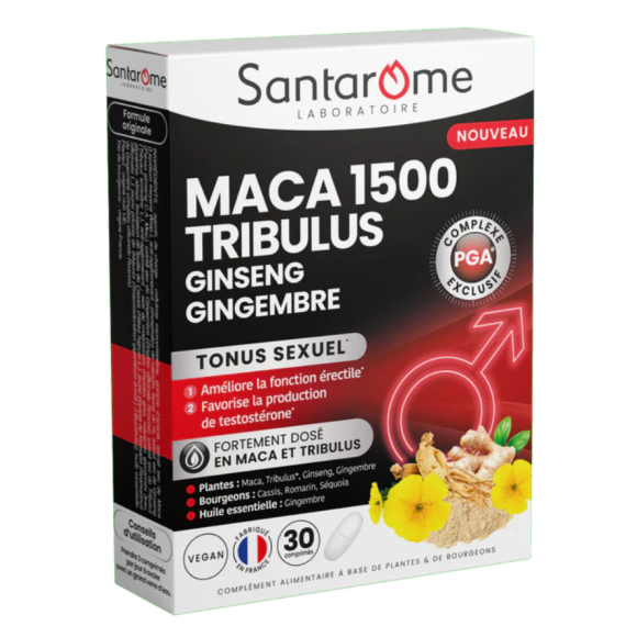 Maca 1500 Tribulus Santarôme - Packung mit 30 Tabletten
