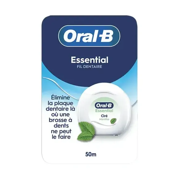 Essential Floss gewachstes Zahnseide mit Menthol Oral-B - Rolle mit 50m
