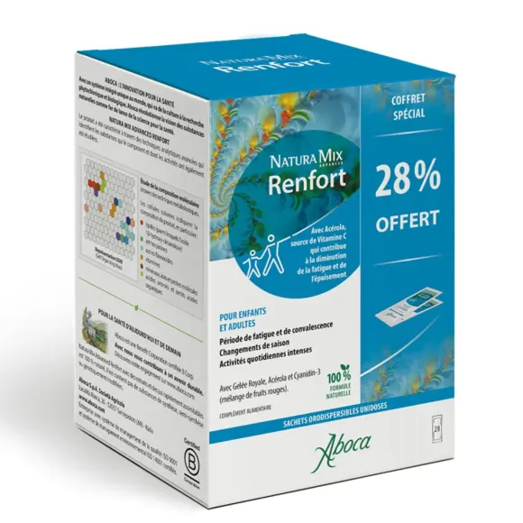 Nature Mix Advanced Energieverstärkung Aboca - Box mit 28 orodispersiblen Beuteln