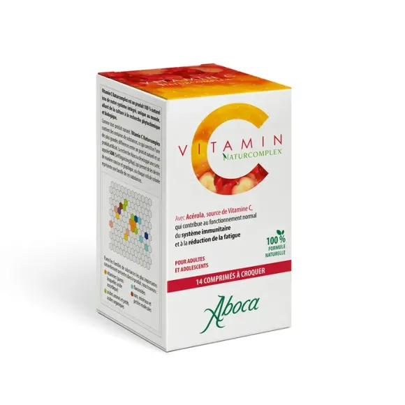 Vitamin C naturcomplex mit Acerola Aboca - Packung mit 14 Tabletten