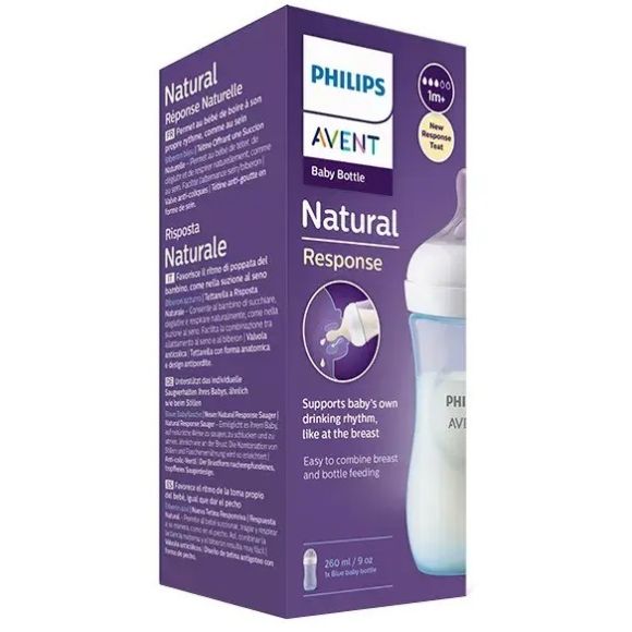 Avent Natural Response  Flasche blau Philips - Flasche von 260ml