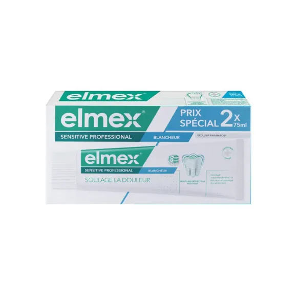 Sensitiver professioneller Zahncreme Elmex - 2er Pack mit 75ml Tuben