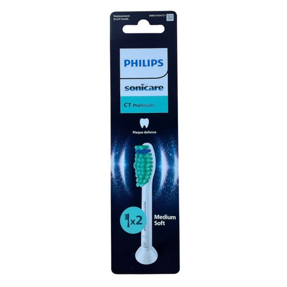 Mittelweiche Bürstenköpfe C1 ProResults Sonicare Philips - 2er-Pack Bürstenköpfe