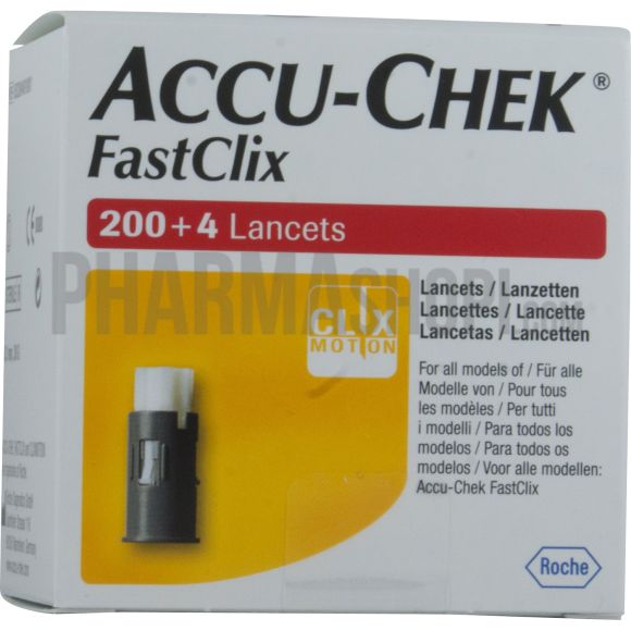 Accu-Chek FastClix Lanzetten Roche - Packung mit 204 Lanzetten