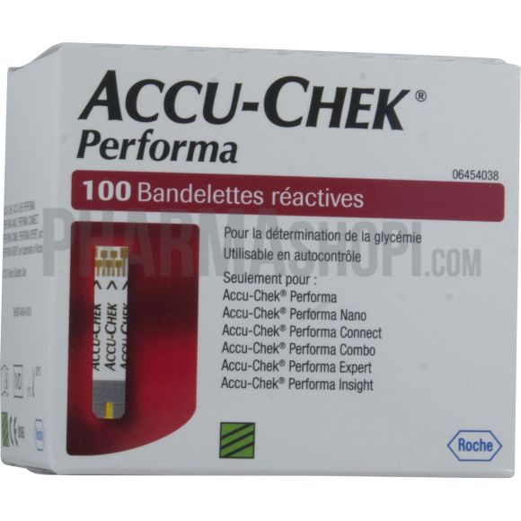 Accu-Chek Performa Teststreifen Roche - Packung mit 100 Teststreifen