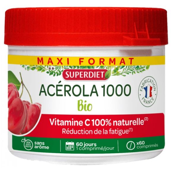 Acerola 1000 bio Super Diet - 60 teilbare Tabletten