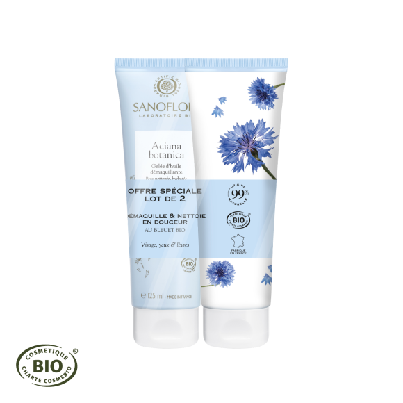 Aciana botanica Reinigungsöl-Gel Sanoflore - 2er-Pack mit 125 ml Tuben