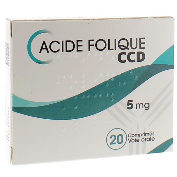 Folsäure CCD 5 mg - Packung mit 20 Tabletten