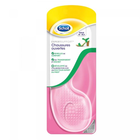 ActivGel Einlegesohlen für offene Schuhe und Sandalen von Scholl - ein Paar 35-40,5