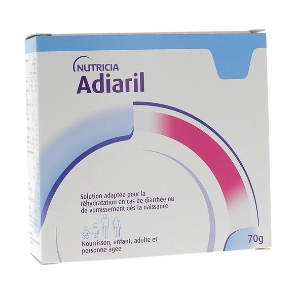 Adiaril Lösung zur Rehydrierung für Babys - Packung mit 10 Beuteln