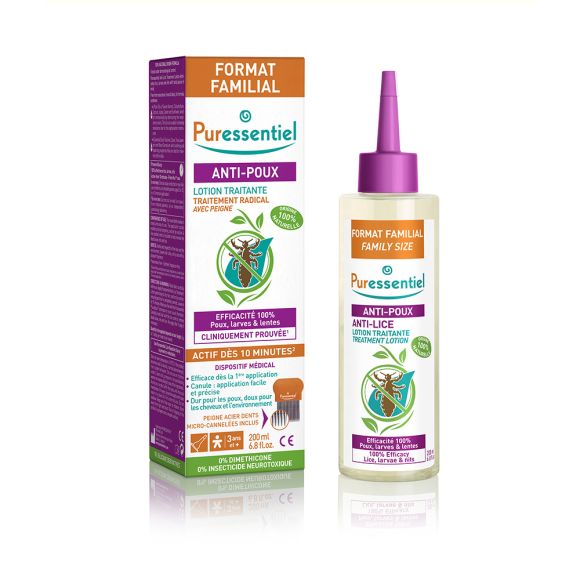 Anti-Läuse Behandlungslotion Familienformat Puressentiel - Tube mit 200 ml
