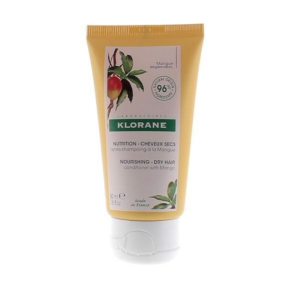 Mango-Haarspülung für trockenes Haar von Klorane - 50 ml Tube