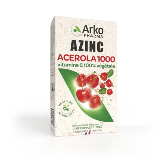 Acerola 1000 Vitamin C Arkopharma - Packung mit 30 Tabletten