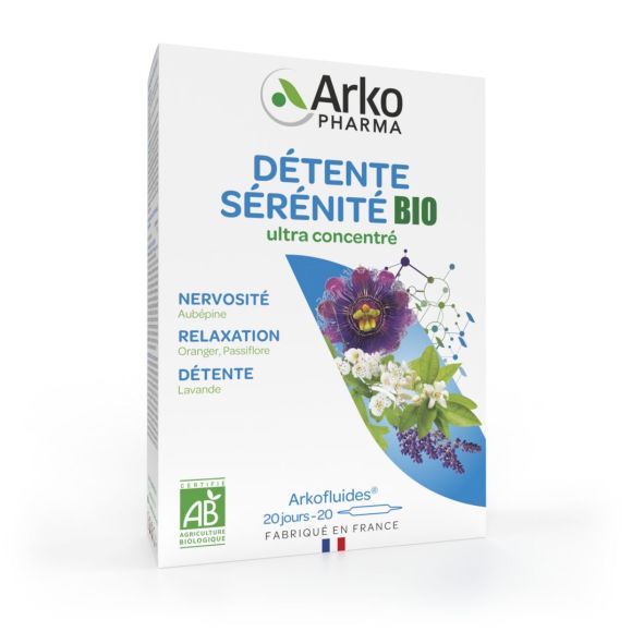Arkofluides Entspannung Serenity Bio Arkopharma - Packung mit 20 Ampullen